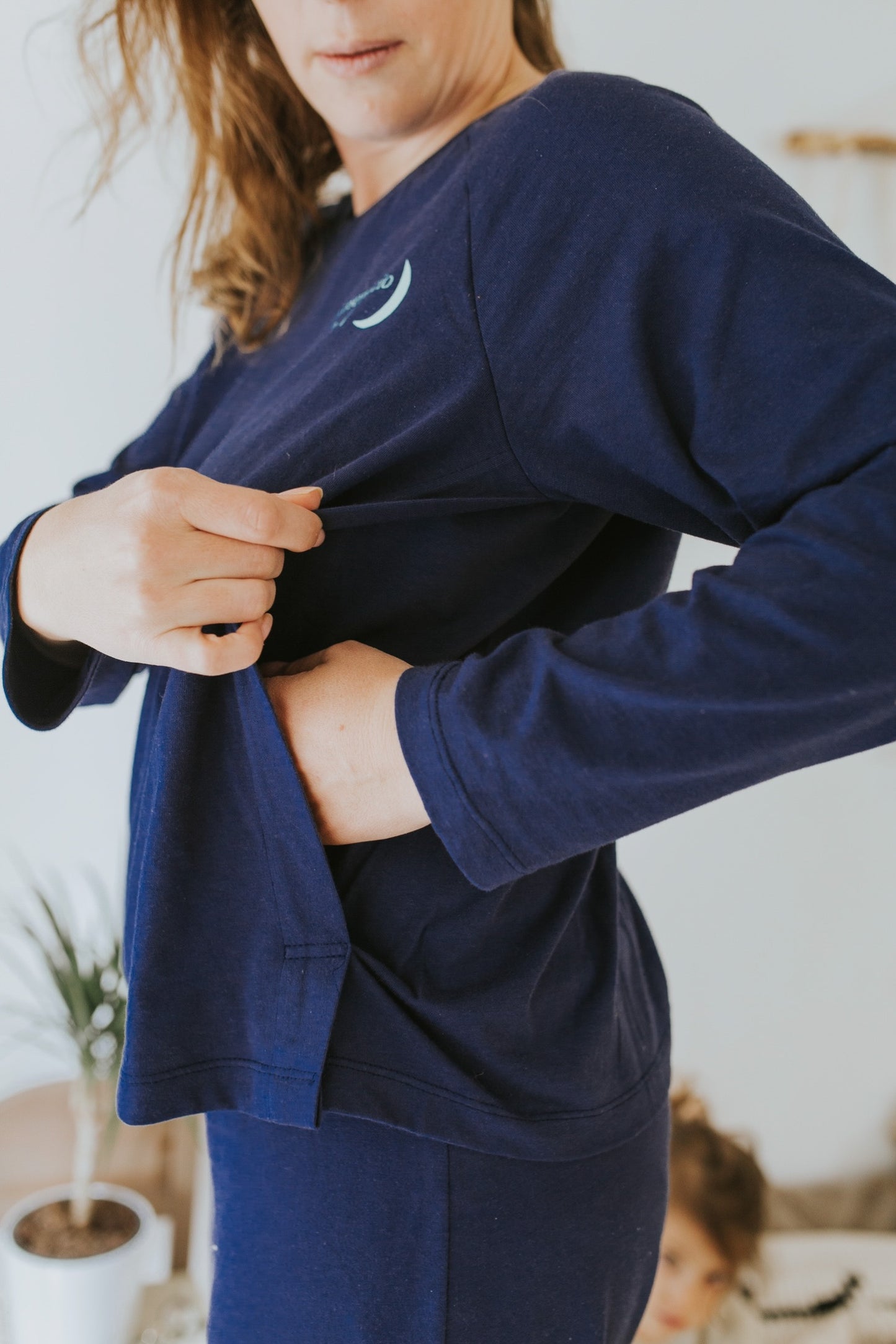 Camiseta suelta de pijama de lactancia Talla XXL