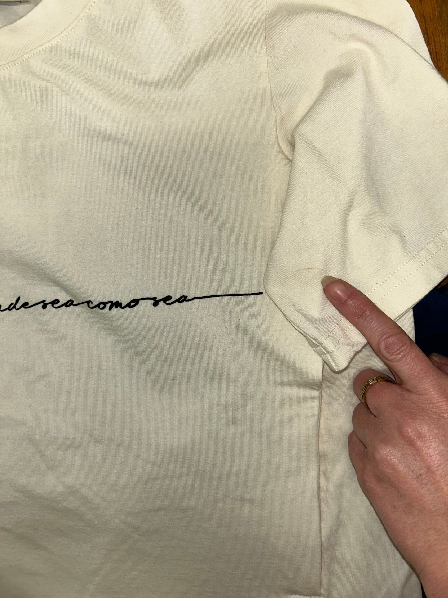Camiseta Cuando Sea , Talla S con pequeña mancha