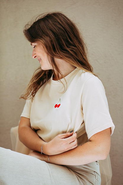 Camiseta de lactancia materna - Guinda del pastel-Gotiteta