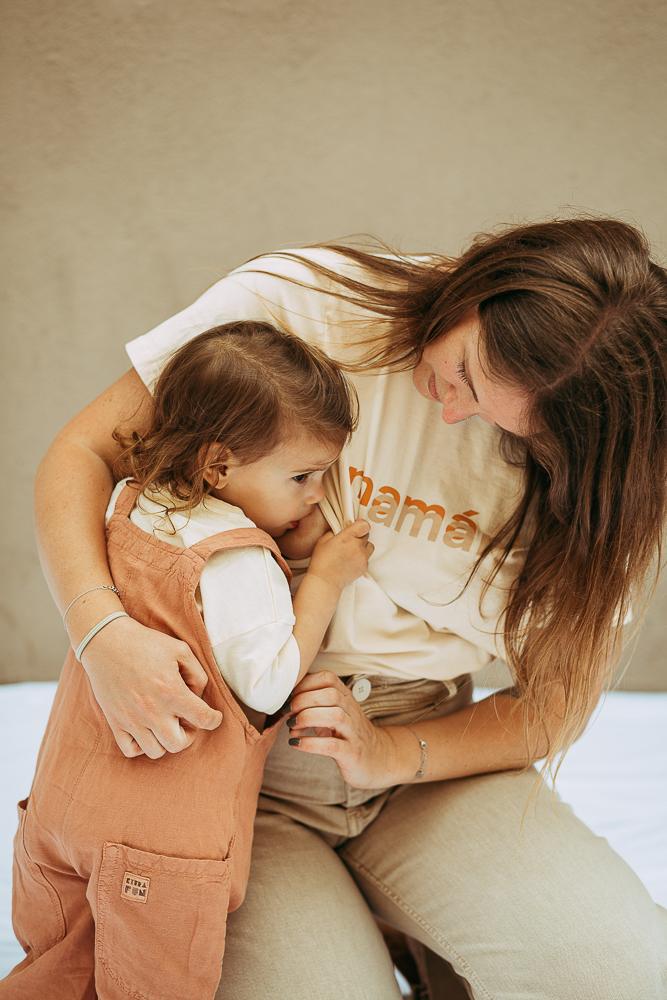 Camiseta de lactancia materna - Mamá/Amar-Gotiteta